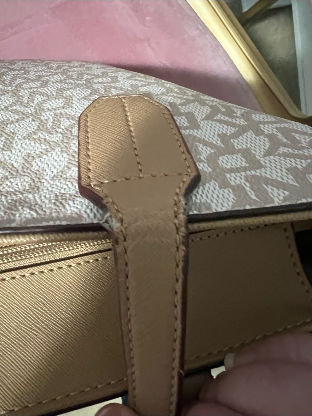 DKNY Bryant Signature I Tote Bag in Beige Monogram with Tan Handles - Picture 11 of 16